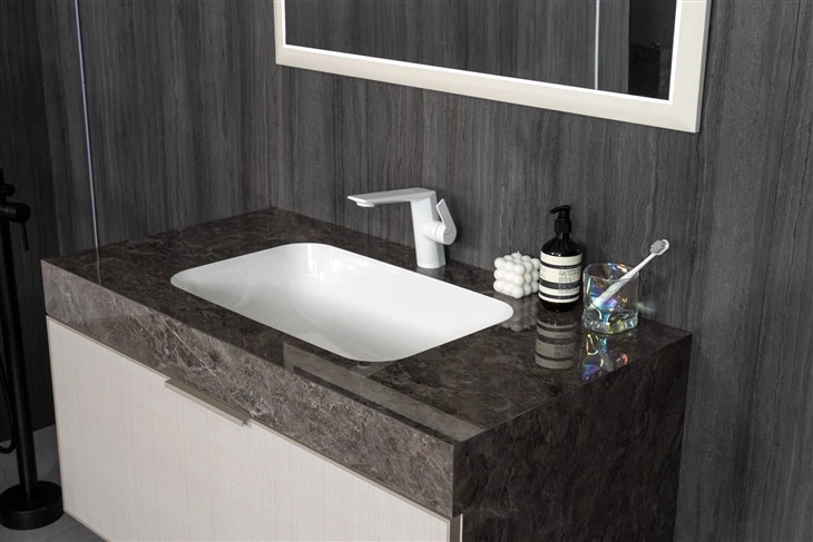  wholesale Bathroom Slate Wood Cabinet